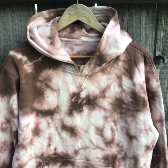 Lululemon athletica all yours hoodie women’s 8 tie dye brown pink sweater yoga - Picture 2 of 7